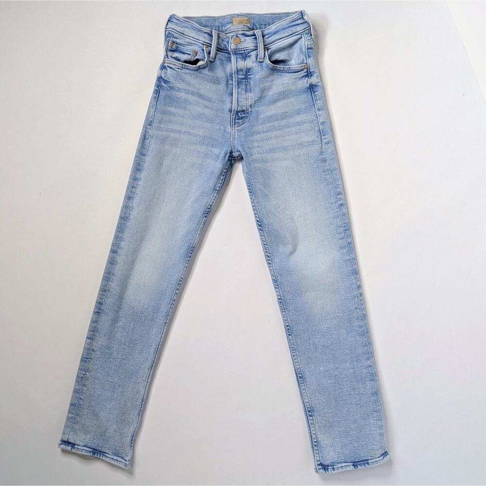MOTHER Tomcat Flood Ankle Jeans 24 Big Hair Don't Care Blue Straight Leg